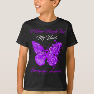 Ich trage Lila für meinen Onkel Fibromyalgie Krieg T-Shirt