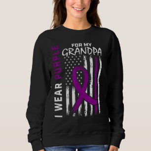 Ich trage Lila für meinen Opa Epilepsie-Bewusstsei Sweatshirt