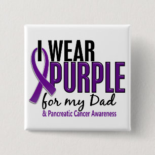 Ich trage Lila für meinen pankreatischen Krebs de Button