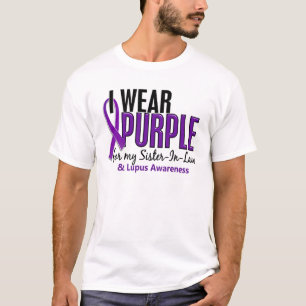 Ich trage Lila für meinen Schwägerin10 Lupus T-Shirt