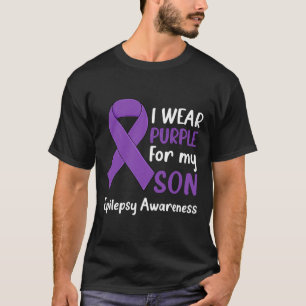 Ich trage Lila für meinen Sohn Epilepsie Awareness T-Shirt