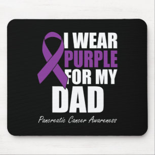 Ich trage Lila für meinen Vater Bauchspeicheldrüse Mousepad