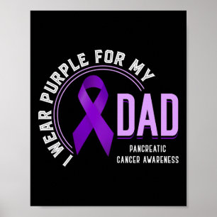 Ich trage Lila für meinen Vater Bauchspeicheldrüse Poster