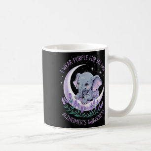 Ich trage Lila für meinen Vater Demenz Lila Elefan Kaffeetasse