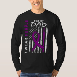 Ich trage Lila für meinen Vater Epilepsie Awarenes T-Shirt