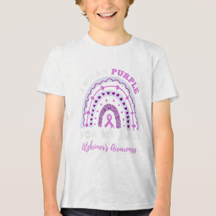 Ich trage Lila für meinen Vater Heimers Awareness Tri-Blend Shirt