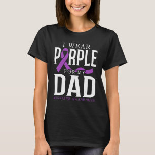Ich trage Lila für meinen Vater Migrane Awareness T-Shirt