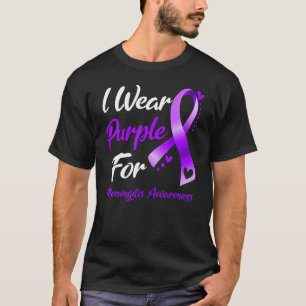 Ich trage Lila für Meningitis Sensibilisierungskam T-Shirt