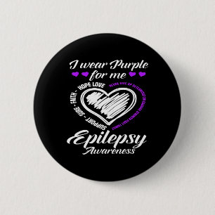 Ich trage Lila für mich Krieger kämpfen Epilepsie Button