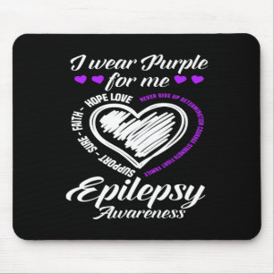 Ich trage Lila für mich Krieger kämpfen Epilepsie Mousepad