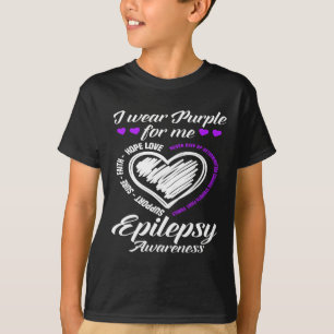 Ich trage Lila für mich Krieger kämpfen Epilepsie T-Shirt