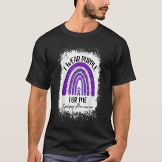 Ich trage Lila für mich Rainbow Epilepsy Awareness T-Shirt