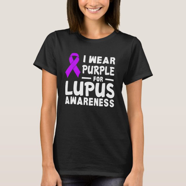 Ich trage Lila für mich selbst Lupus Sensibilisier T-Shirt (Vorderseite)