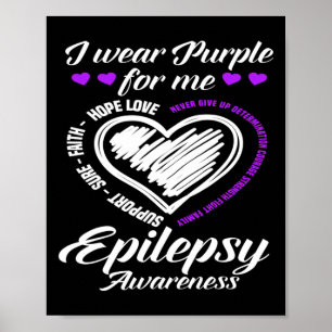 Ich trage Lila für mich Warrior Fighter Epilepsie- Poster
