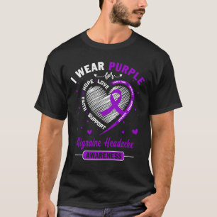 Ich trage Lila für MIGRAINE KOPFSCHMERZEN T-Shirt