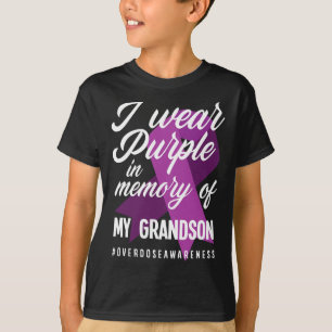 Ich trage Lila Gedächtnis für meine Grandson-Überd T-Shirt
