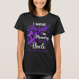 Ich trage Lila Gedächtnis für meine Onkelüberdosie T-Shirt