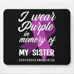 Ich trage Lila Gedächtnis für meine Schwester Über Mousepad