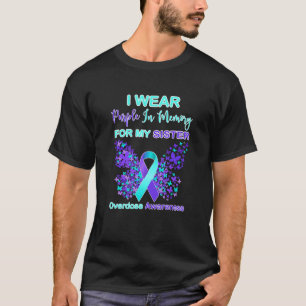 Ich trage Lila Gedächtnis für meine Schwester Über T-Shirt