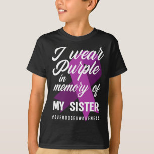Ich trage Lila Gedächtnis für meine Schwester Über T-Shirt