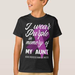 Ich trage Lila Gedächtnis für meine Tante Überdosi T-Shirt