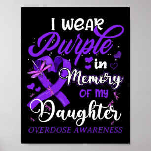 Ich trage Lila Gedächtnis für meine Tochter Überdo Poster