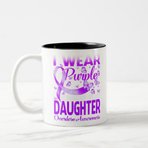 Ich trage Lila Gedächtnis für meine Tochter-Überdo Zweifarbige Tasse