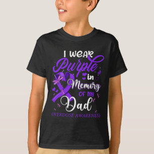 Ich trage Lila Gedächtnis für meinen Vater Überdos T-Shirt