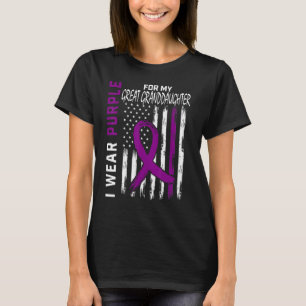Ich trage Lila Großtochter Epilepsie Awarene T-Shirt