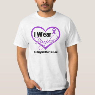 Ich trage lila Herz-Band - Schwiegermutter T-Shirt