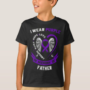 Ich trage Lila im Gedächtnis des Vaters Vater Pank T-Shirt