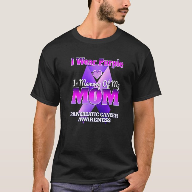 Ich trage Lila im Gedächtnis meiner Mama Pankreas T-Shirt (Vorderseite)