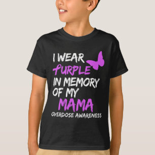 Ich trage Lila im Gedächtnis meiner Mama-Überdosis T-Shirt