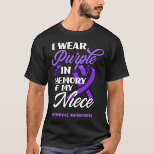 Ich trage Lila im Gedächtnis meiner Nichte Überdos T-Shirt