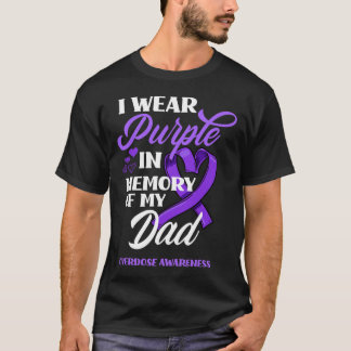 Ich trage Lila im Gedächtnis meines Vaters Überdos T-Shirt