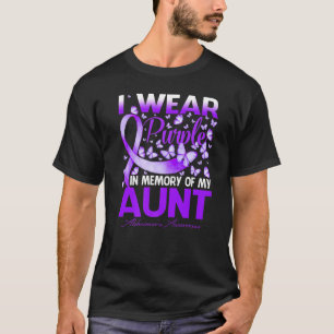 Ich trage Lila im Gedenken an meine Tante Alzheime T-Shirt