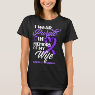 Ich trage Lila in Erinnerung an meine Ehefrau Über T-Shirt