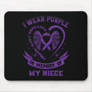 Ich trage Lila in Erinnerung an meine Nichte Epile Mousepad