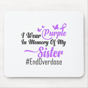 Ich trage Lila in Erinnerung an meine Schwester Üb Mousepad