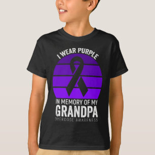 Ich trage lila Überdosierungsbewusstsein Lila Band T-Shirt