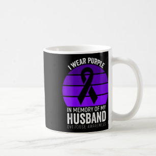 Ich trage Lila Überdosierungsbewusstsein Lila Ribb Kaffeetasse