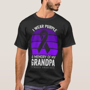 Ich trage Lila Überdosierungsbewusstsein Lila Ribb T-Shirt