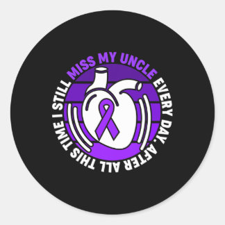 Ich trage Lila Überdosierungsbewusstsein Lila Runder Aufkleber