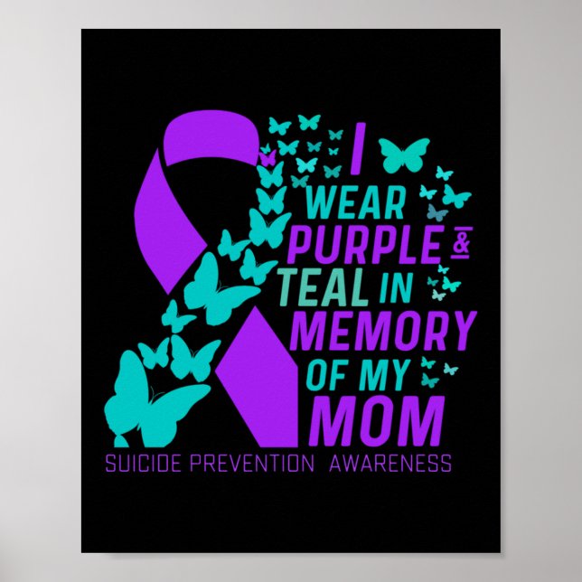 Ich trage Lila und Aquamarin für meine Mamas Suizi Poster (Vorne)