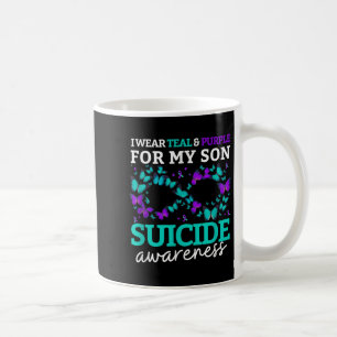 Ich trage Lila und Aquamarin für meinen Sohn Suizi Kaffeetasse