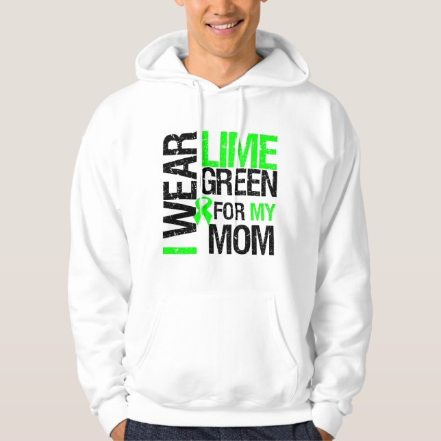 Ich trage Limones Grün für mein Mamma-Lymphom Hoodie (Vorderseite)