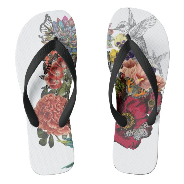 Ich trage mein Herz auf meiner Sohle Flip Flops (Fußbett)