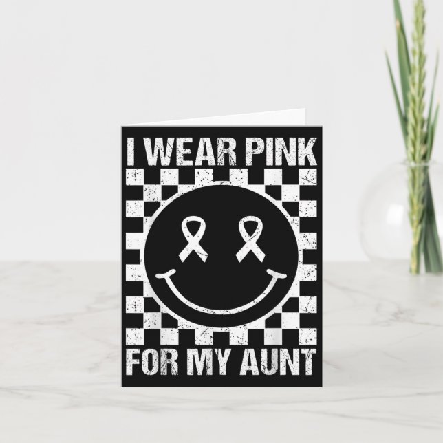 Ich trage Nk für das lächelnde Gesicht meiner Tant Karte (Vorderseite)