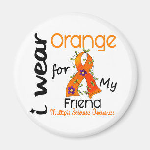 Ich trage Orange 43 Friend MS Multiple Sklerose Magnet