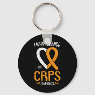 Ich trage Orange CRPS Awareness Complex Regionale  Schlüsselanhänger